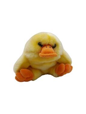 SKM Plush Duck Chick 6" Sitting Stuffed bean bag yellow Orange Easter